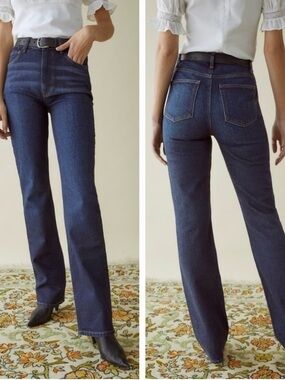 Reformation Jeans Women Peyton High Rise Bootcut Aegean Wash Size 25 NWT